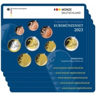 Germany 2023 "F" set of 9 coins (BU)