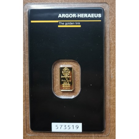 eurocoin eurocoins Gold bar Argor-Heraeus 1 g (Au999.9)