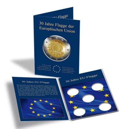 Euromince mince Karta na 5 nemeckých 2 Euro mincí spoločného vydani...
