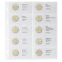 Lindner page 36 into album of 2 Euro coins (July 2022 - January 2023)