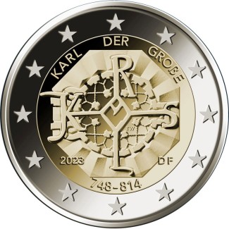 euroerme érme 2 Euro Németország 2023 \\"D\\" - Nagy Károly (UNC)