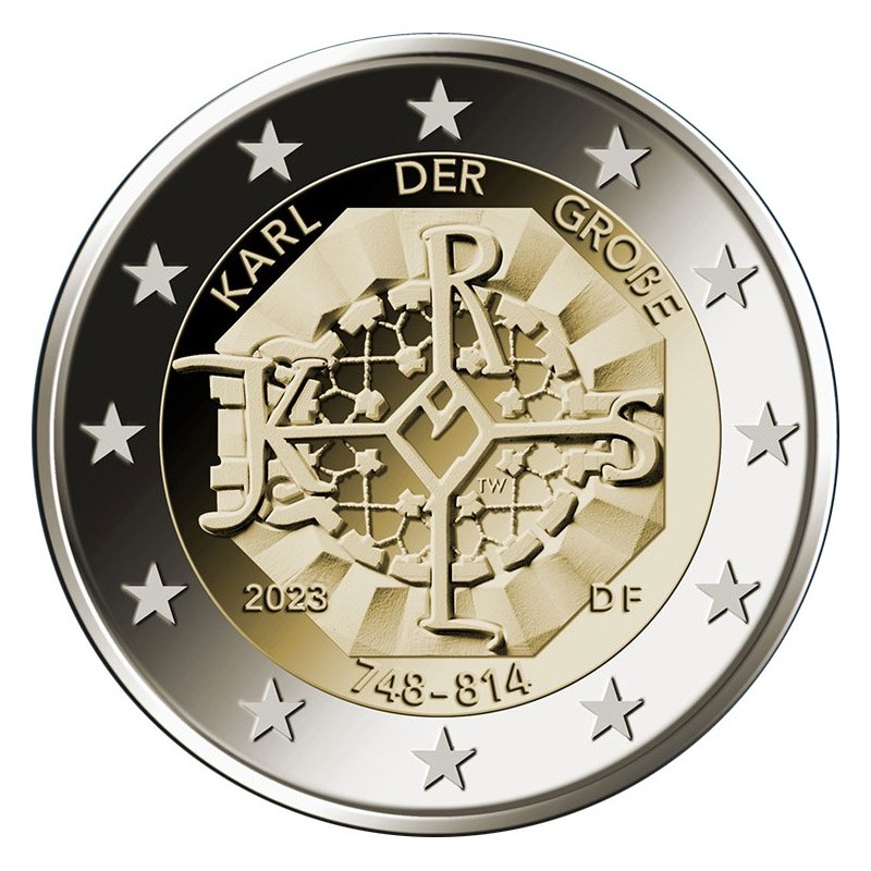 eurocoin eurocoins 2 Euro Germany 2023 \\"D\\" - Charlemagne (UNC)