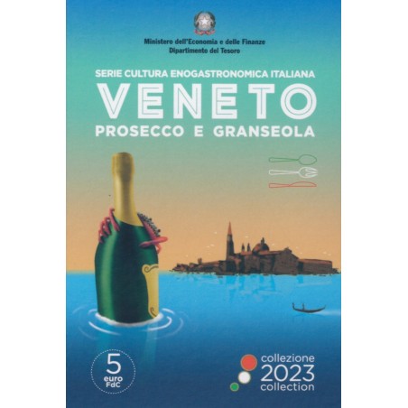 euroerme érme 5 Euro Olaszország 2023 - Veneto Prosecco E Granseola...