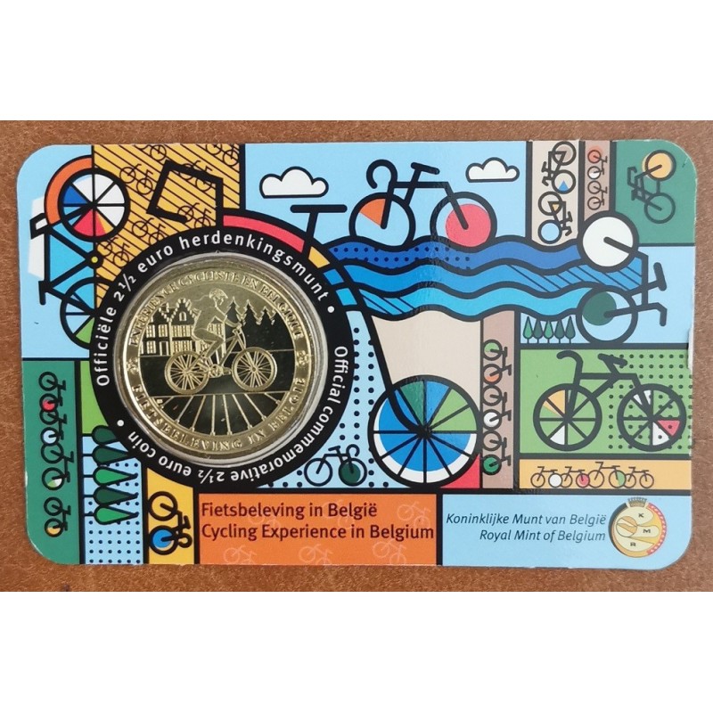 Euromince mince 2,5 Euro Belgicko 2023 - Cyklistika v Belgicku (BU ...