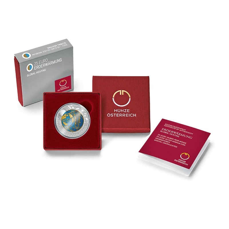 Euromince mince 25 Euro Rakúsko 2023 - Globálne otepľovanie (Ag - N...