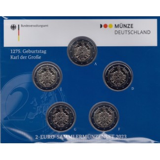 eurocoin eurocoins 2 Euro Germany 2023 \\"ADFGJ\\" - Charlemagne (BU)