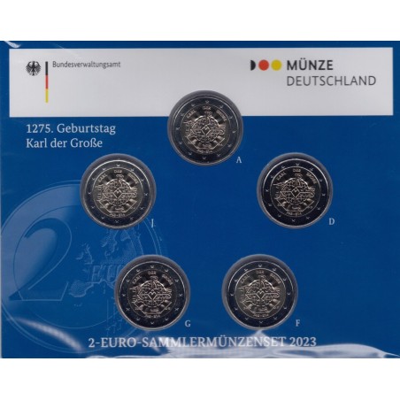 eurocoin eurocoins 2 Euro Germany 2023 \\"ADFGJ\\" - Charlemagne (BU)