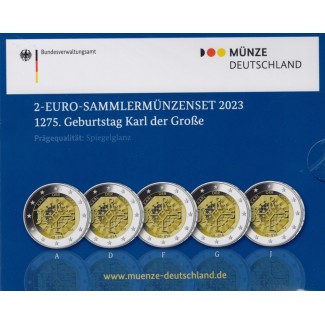 Euromince mince 2 Euro Nemecko 2023 \\"ADFGJ\\" - Karol Veľký (Proof)