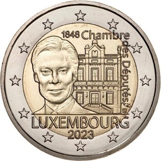 2 Euro Luxembourg 2023 - 175th anniversary of the Chamber of Deputies (UNC with mintmark)