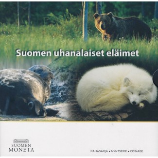 Finland 2023 set of 9 eurocoins - Finnish endangered animals (BU)