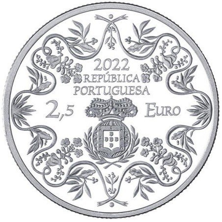 Euromince mince 2,5 Euro Portugalsko 2022 - 200 rokov ústavy (UNC)