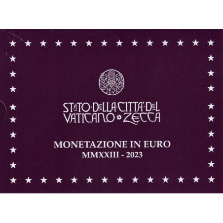 Euromince mince Vatikán 2023 sada 8 mincí + 20 Euro Ag minca (Proof)