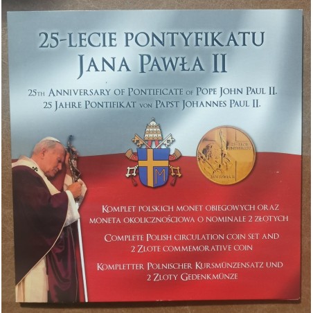 Euromince mince Poľsko 10 mincí 1992-2005 Jan Pavol II. (UNC)