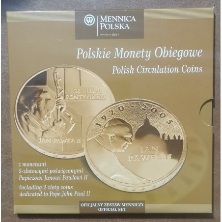 euroerme érme Lengyelország 11 érme 1995-2007 JP II. (UNC)