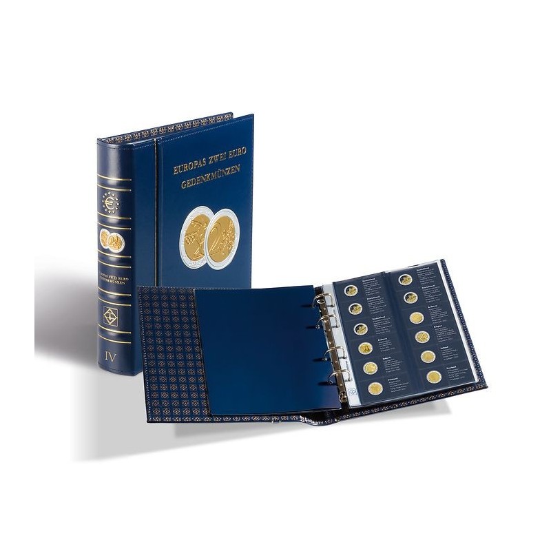 Euromince mince Leuchtturm Optima ilustrovaný album na 2 Euro mince...