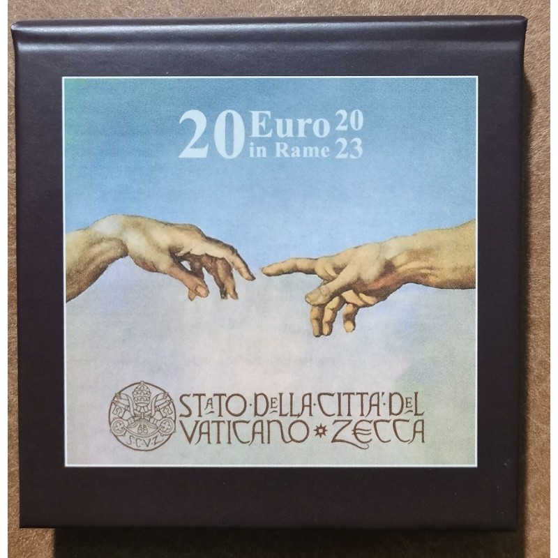 Euromince mince 20 Euro Vatikán 2023 - Stvorenie Adama (UNC v krabici)