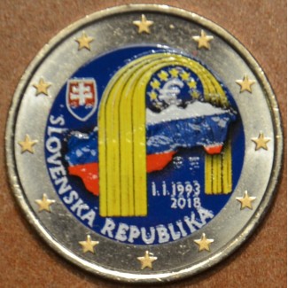 2 Euro Slovakia 2018 - 25 year of Slovak Republic III. (colored UNC)