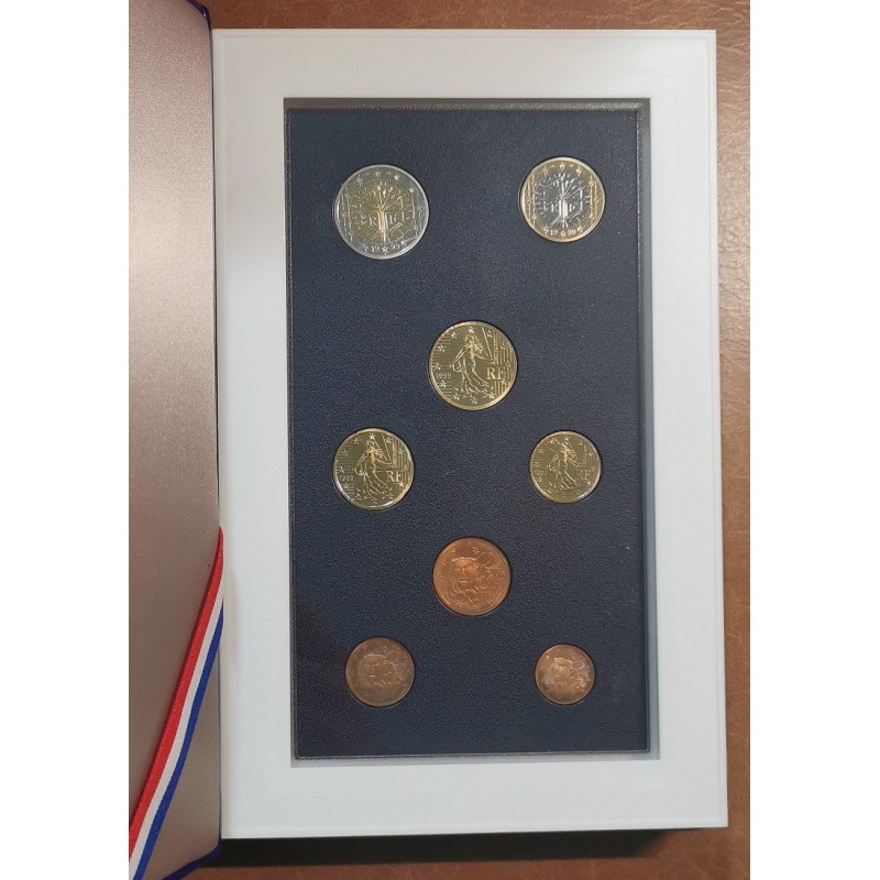 euroerme érme Franciaország 1999 - 8 részes forgalmi sor (Proof)