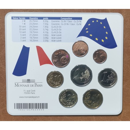Euromince mince Francúzsko 2007 sada 8 euromincí Helmut Schmidt - G...