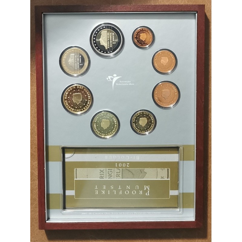 Euromince mince Sada 8 mincí Holandsko 2001 (Proof)
