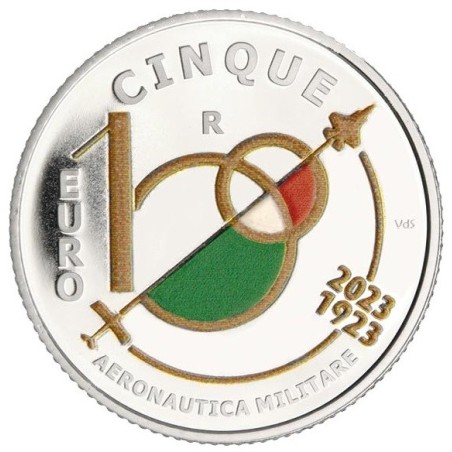 Euromince mince 5 Euro Taliansko 2023 -Talianske vzdušné sily (Proof)