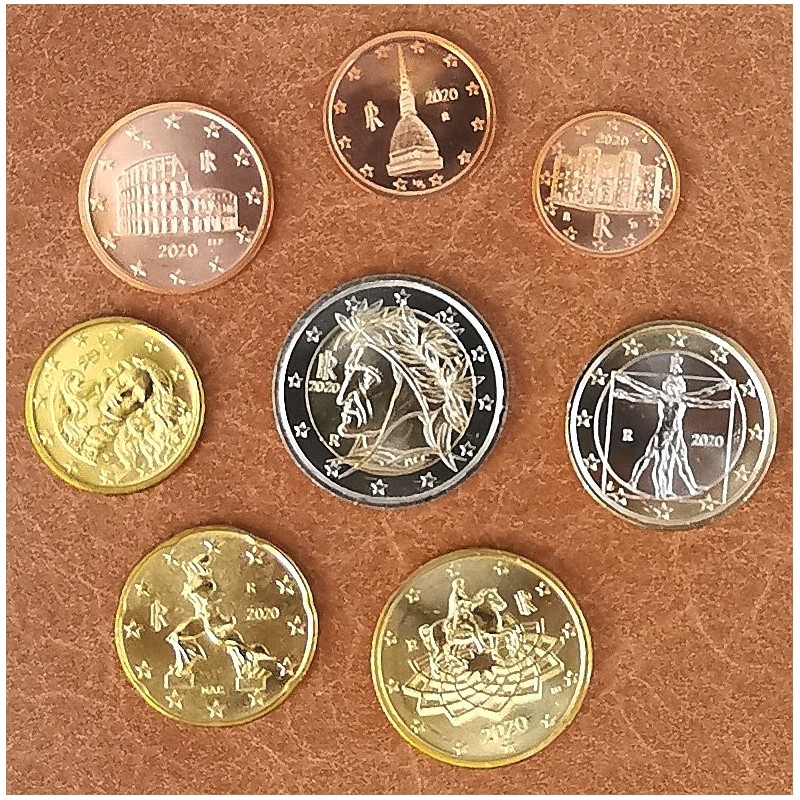 eurocoin eurocoins Italy 2018 set of 8 coins (UNC)