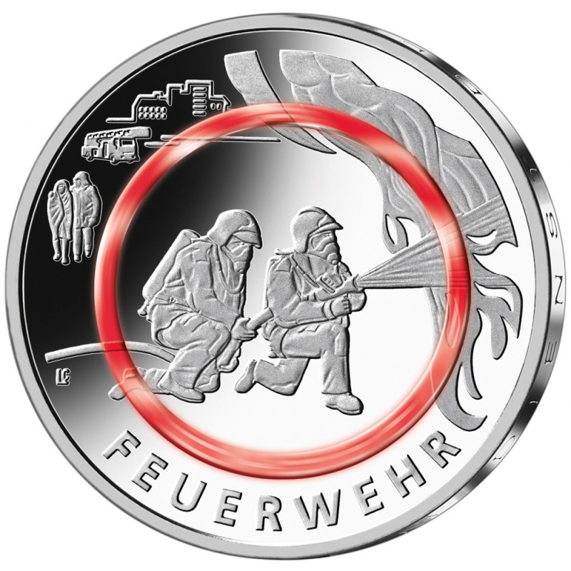 eurocoin eurocoins 10 Euro Germany 2023 \\"F\\" - Fireman (UNC)