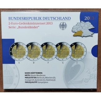 Euromince mince 2 Euro Nemecko 2013 - Baden-Württemberg: Kloster Ma...