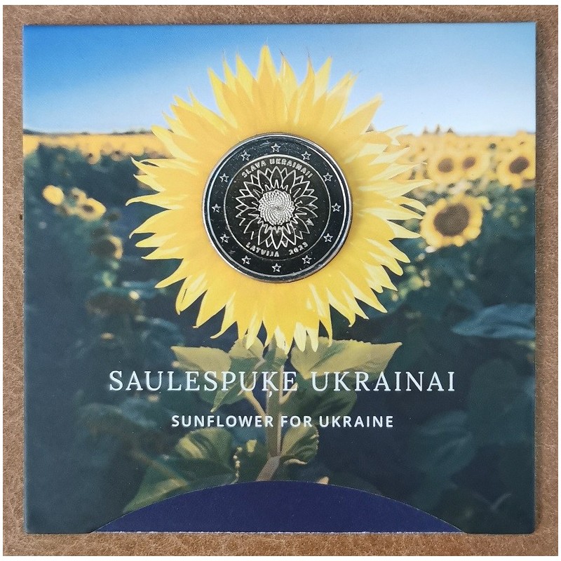 Euromince mince 2 Euro Lotyšsko 2023 - Slava Ukrainai! (BU)
