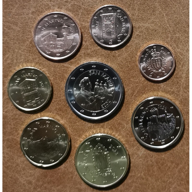 eurocoin eurocoins San Marino 2023 set of 8 eurocoins (UNC)