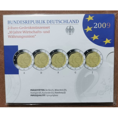 Euromince mince 2 Euro Nemecko 2009 - 10. výročie hospodárskej a me...