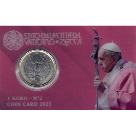 eurocoin eurocoins 1 Euro Vatican 2023 - Coincard No. 2 (BU)