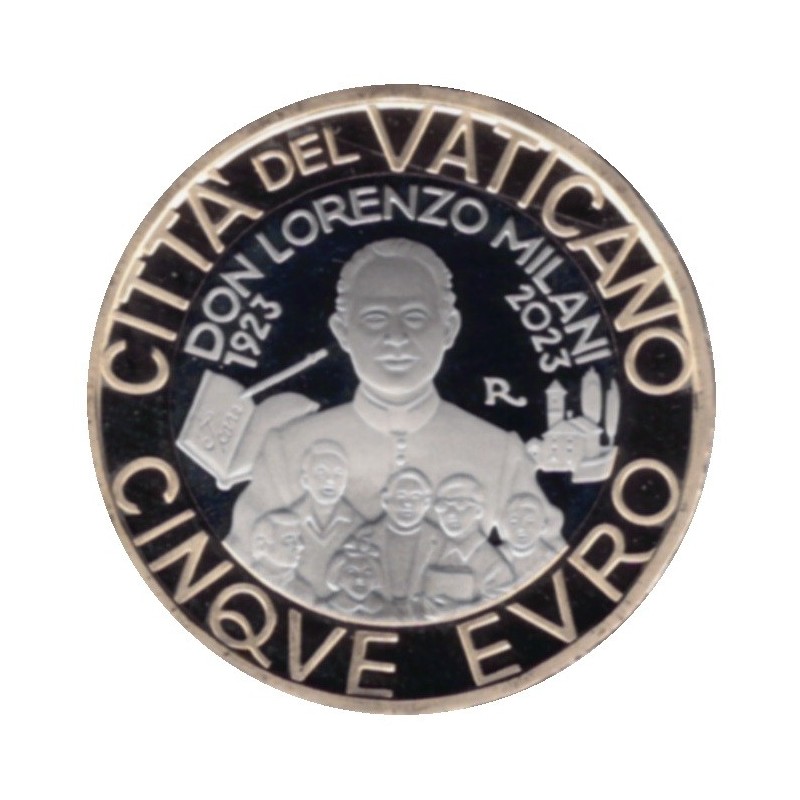 eurocoin eurocoins 5 Euro Vatican 2023 - Lorenzo Milani (Proof)