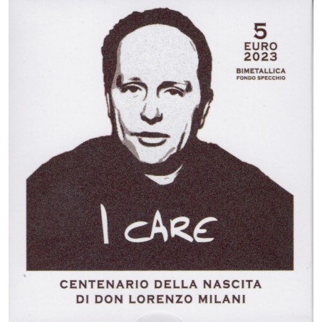 eurocoin eurocoins 5 Euro Vatican 2023 - Lorenzo Milani (Proof)