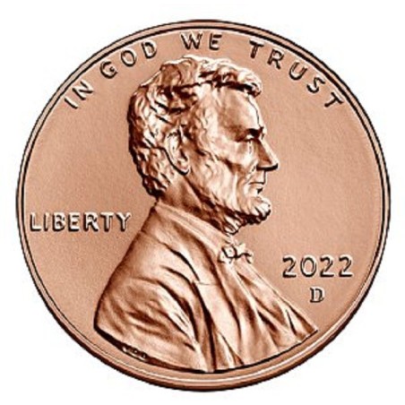 euroerme érme 1 cent USA 2022 \\"D\\" Lincoln Shield (UNC)