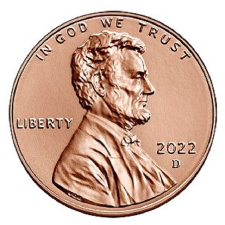 euroerme érme 1 cent USA 2022 \\"D\\" Lincoln Shield (UNC)