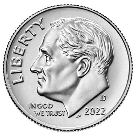 Euromince mince 10 cent USA 2022 \\"D\\" Roosevelt Dimes (UNC)