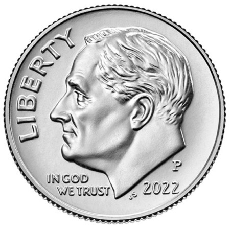 Euromince mince 10 cent USA 2022 \\"P\\" Roosevelt Dimes (UNC)
