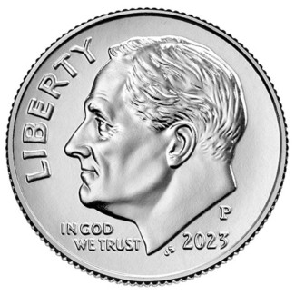 euroerme érme 10 cent USA 2023 \\"P\\" Roosevelt Dimes (UNC)