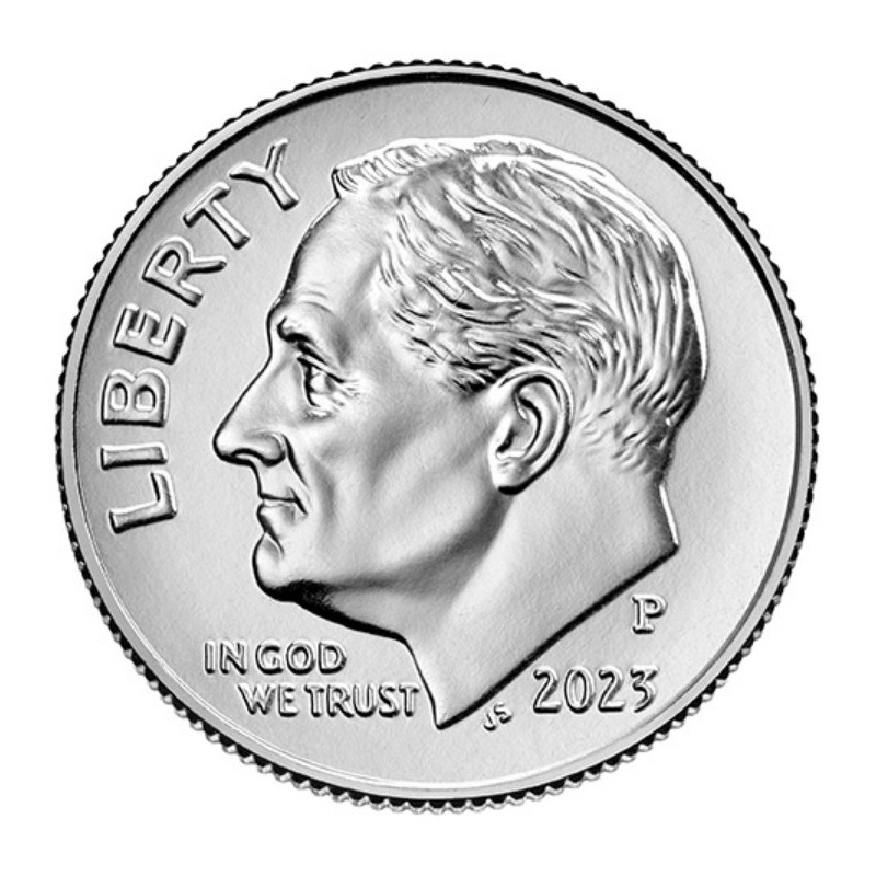 eurocoin eurocoins 10 cent USA 2023 \\"P\\" Roosevelt Dimes (UNC)
