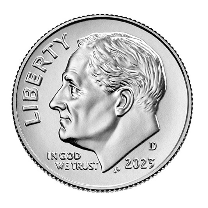 Euromince mince 10 cent USA 2023 \\"D\\" Roosevelt Dimes (UNC)
