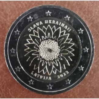 euroerme érme Sérült 2 Euro Lettország 2023 - Slava Ukrainai! (UNC)