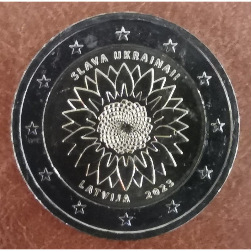 eurocoin eurocoins Damaged 2 Euro Latvia 2023 - Slava Ukrainai! (UNC)