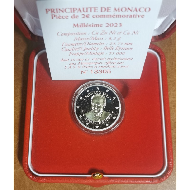 euroerme érme 2 Euro Monaco 2023 - Prince Rainier III. (Proof)