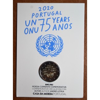 Euromince mince 2 Euro Portugalsko 2020 - 75 rokov Spojených národo...