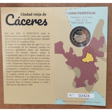 eurocoin eurocoins 2 Euro Spain 2023 - Caceres (Proof)