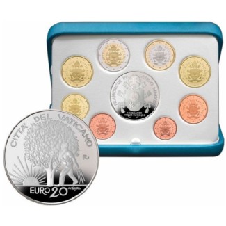 Euromince mince Vatikán 2019 sada 8 mincí + 20 Euro Ag minca (Proof)
