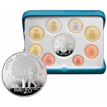 eurocoin eurocoins Vatican 2019 - 8 coin set + 20 Euro Ag coin (Proof)