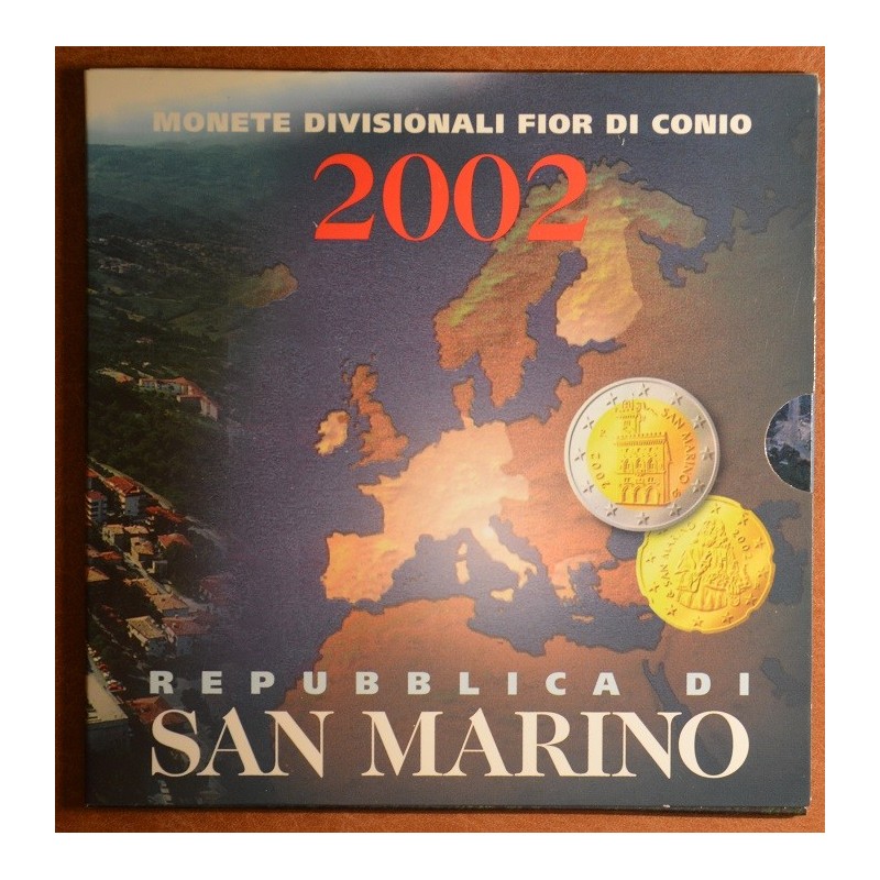 eurocoin eurocoins San Marino 2002 set of 8 eurocoins (BU)