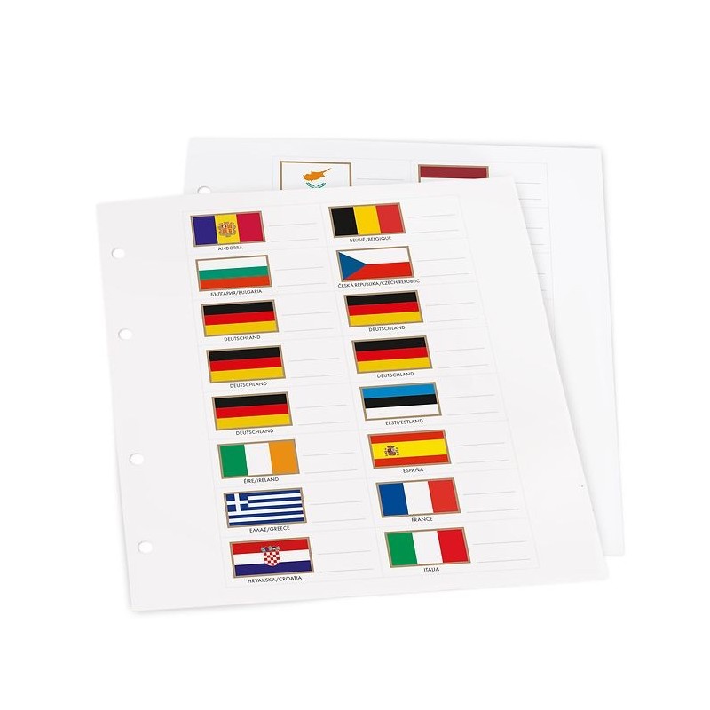 eurocoin eurocoins Flag set for NUMIS album Leuchtturm